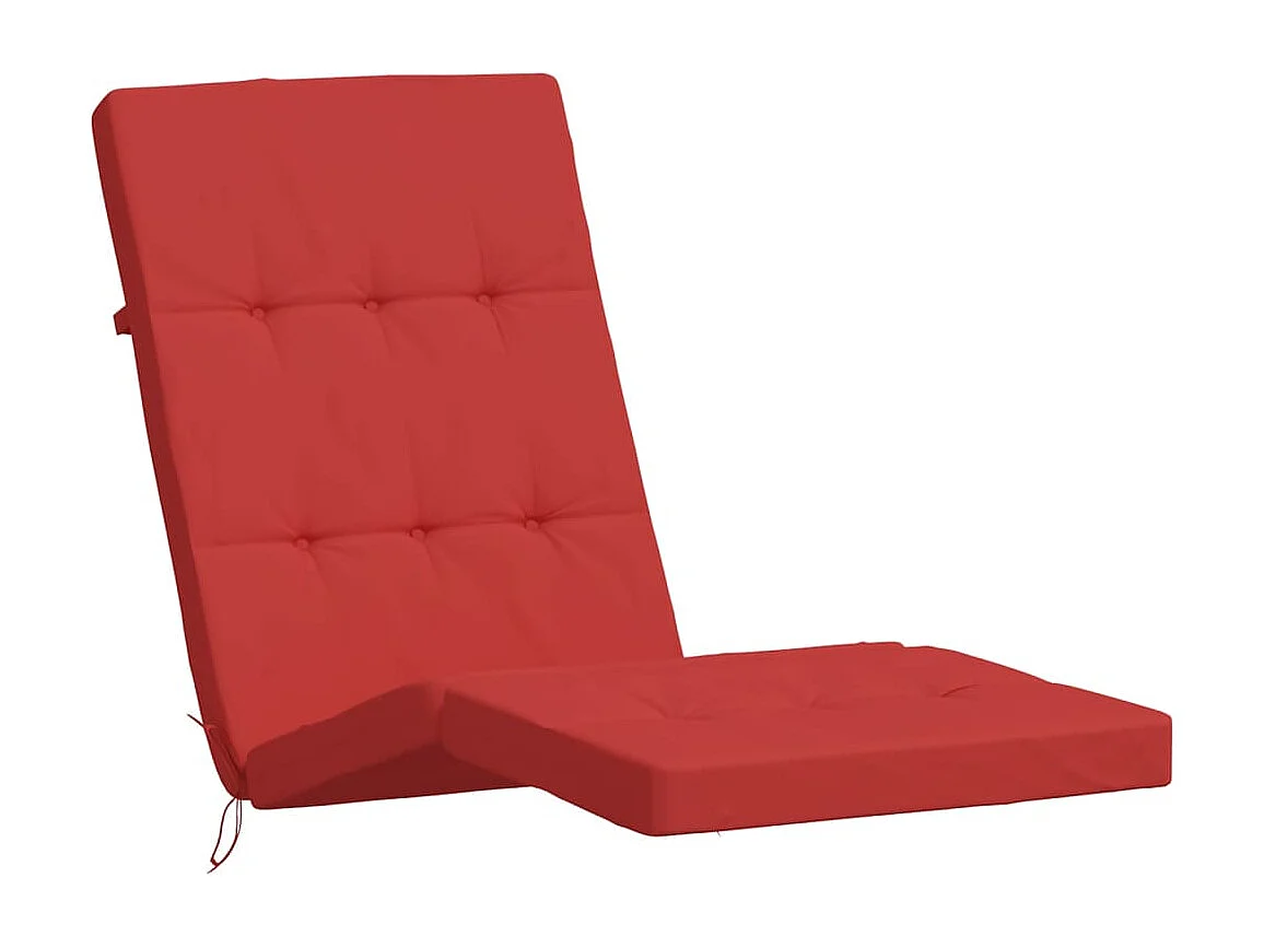 Cojines para tumbona 2 unidades tela Oxford rojo