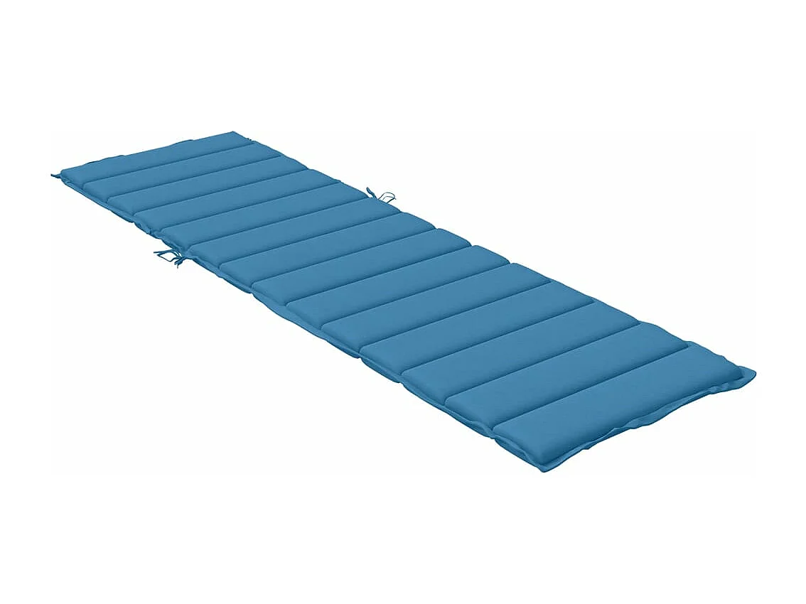 Cojín para tumbona tela azul melange 200x60x4 cm