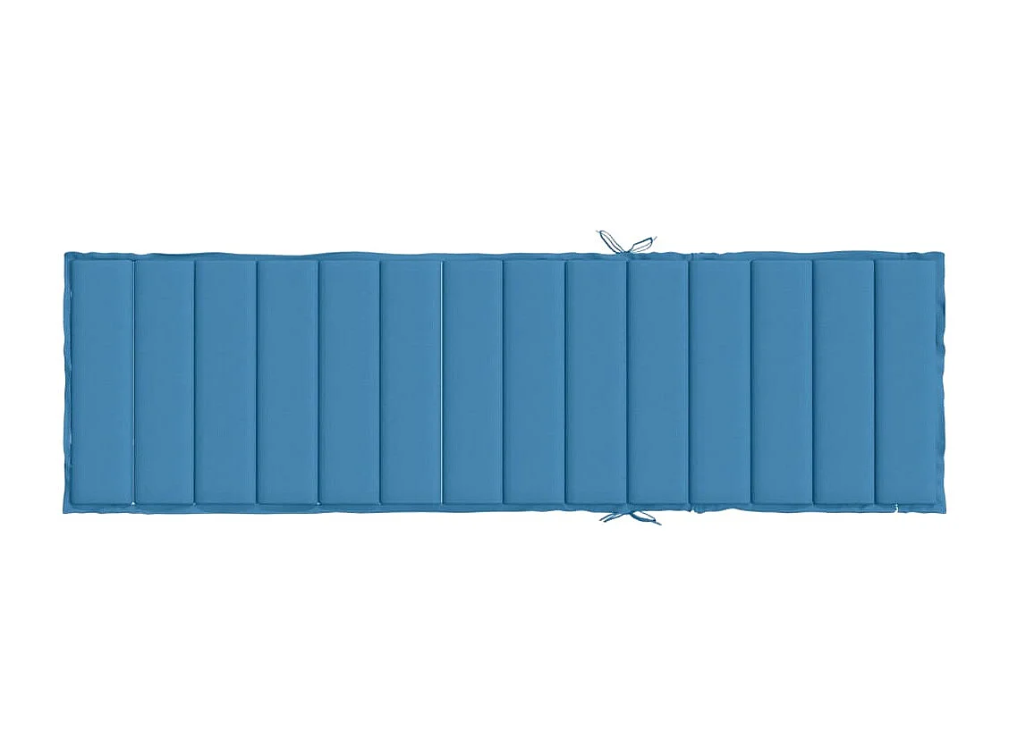 Cojín para tumbona tela azul melange 200x60x4 cm