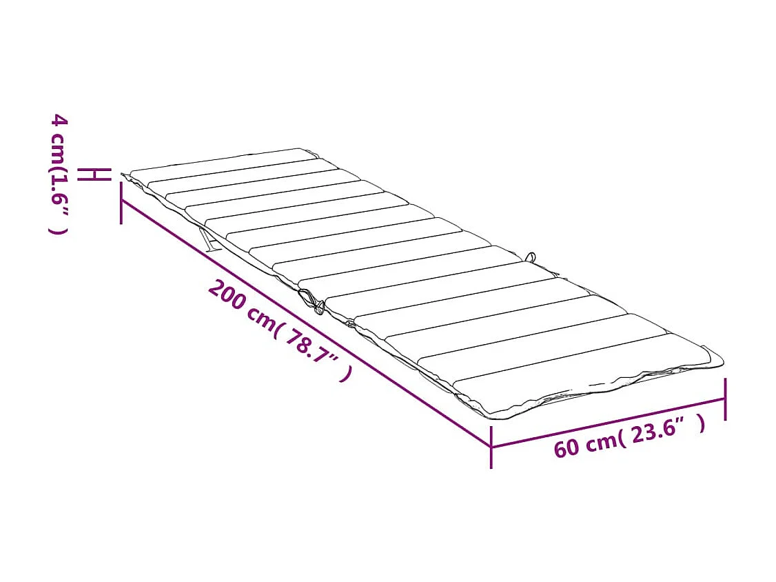 Coussin de chaise longue à motif de feuilles tissu oxford