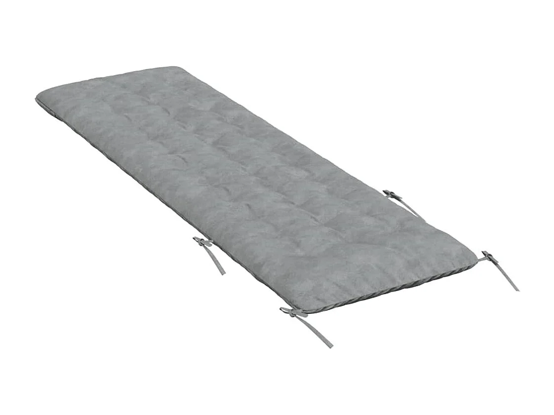 Coussin de chaise longue gris 160x50x10 cm similicuir daim