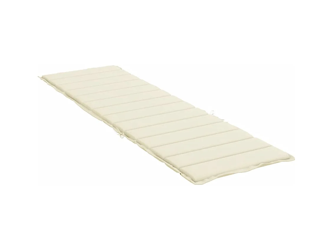 Ligbedkussen 200x50x3cm oxford stof crèmekleurig