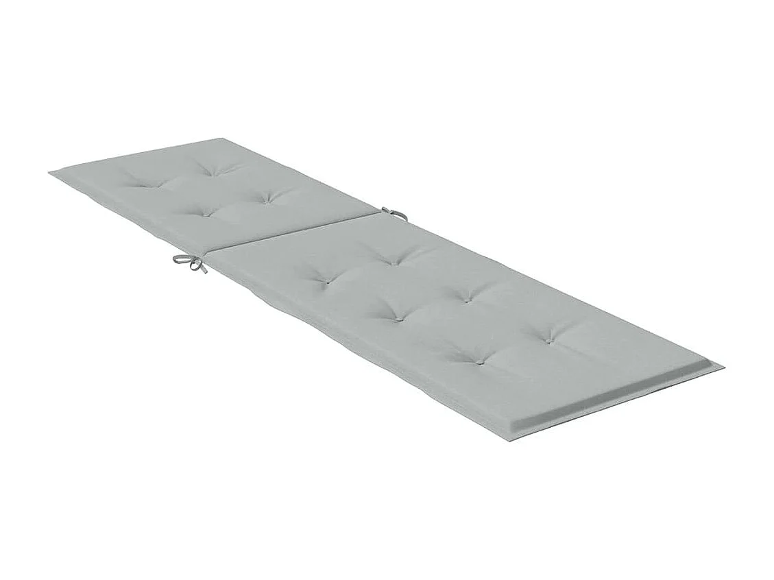 Cojín para tumbona tela gris claro melange (75+105)x50x3 cm