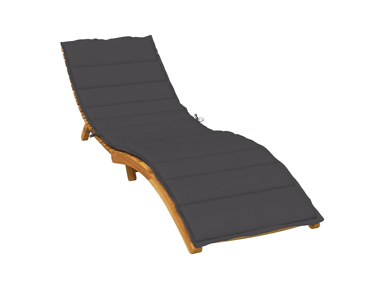Coussin de chaise longue anthracite mélangé 200x50x4 cm tissu