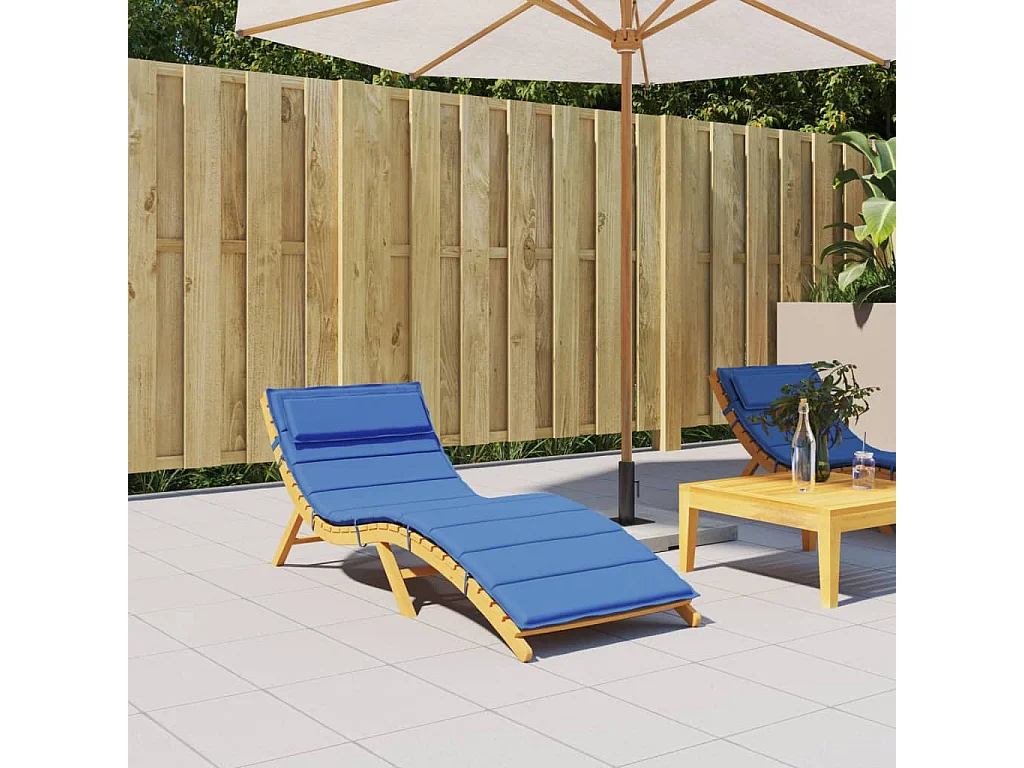 Almofadão para espreguiçadeira 180x60x3cm tecido oxford azul real