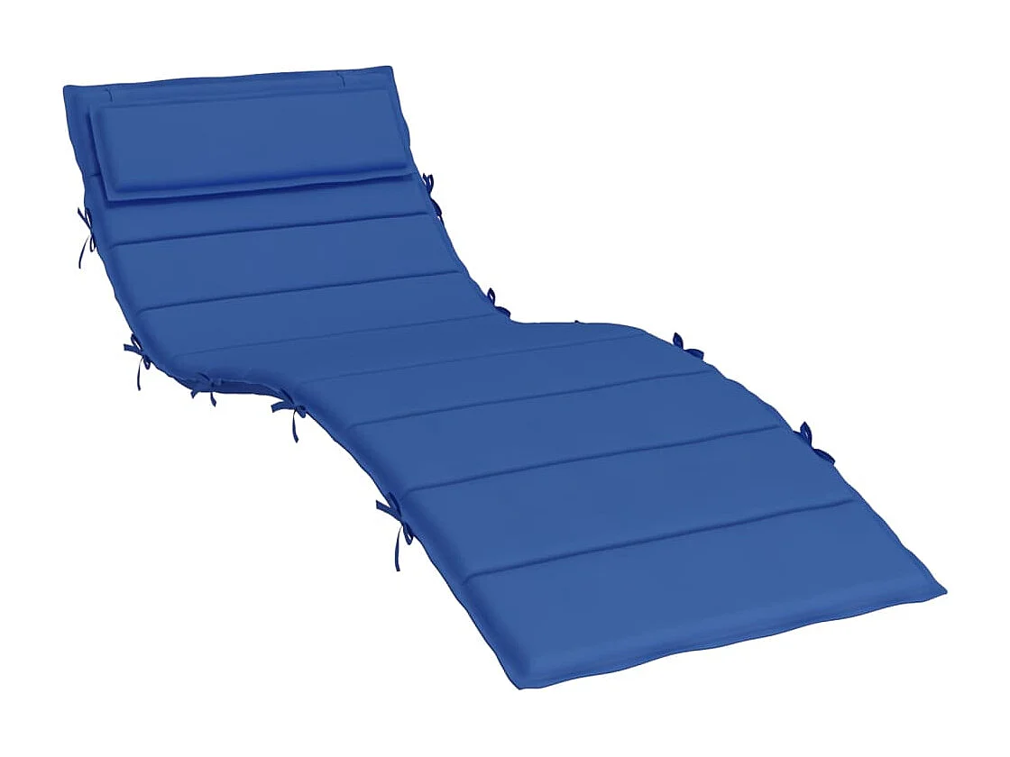 Coussin de chaise longue bleu royal 180x60x3 cm tissu oxford