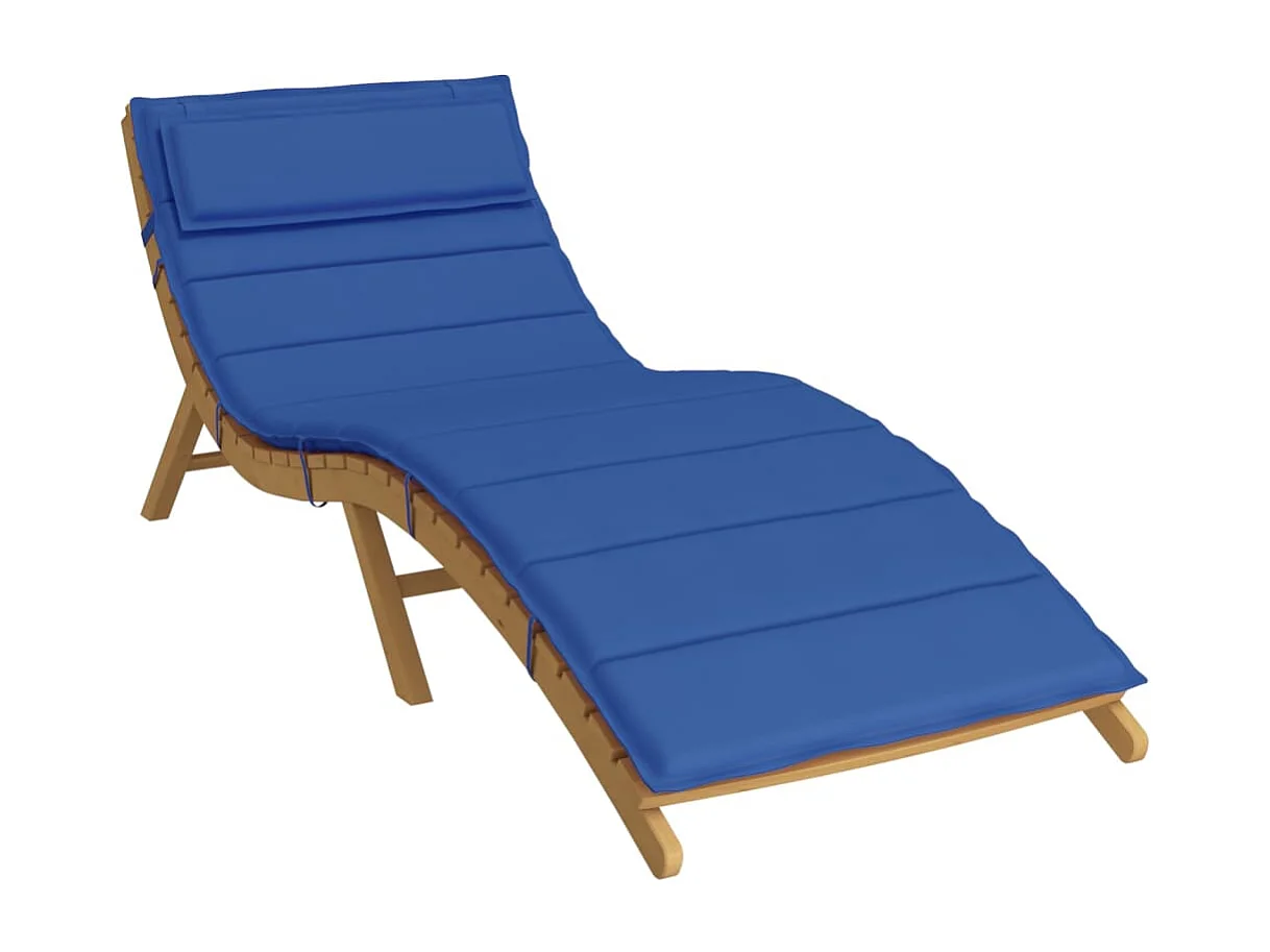 Coussin de chaise longue bleu royal 180x60x3 cm tissu oxford