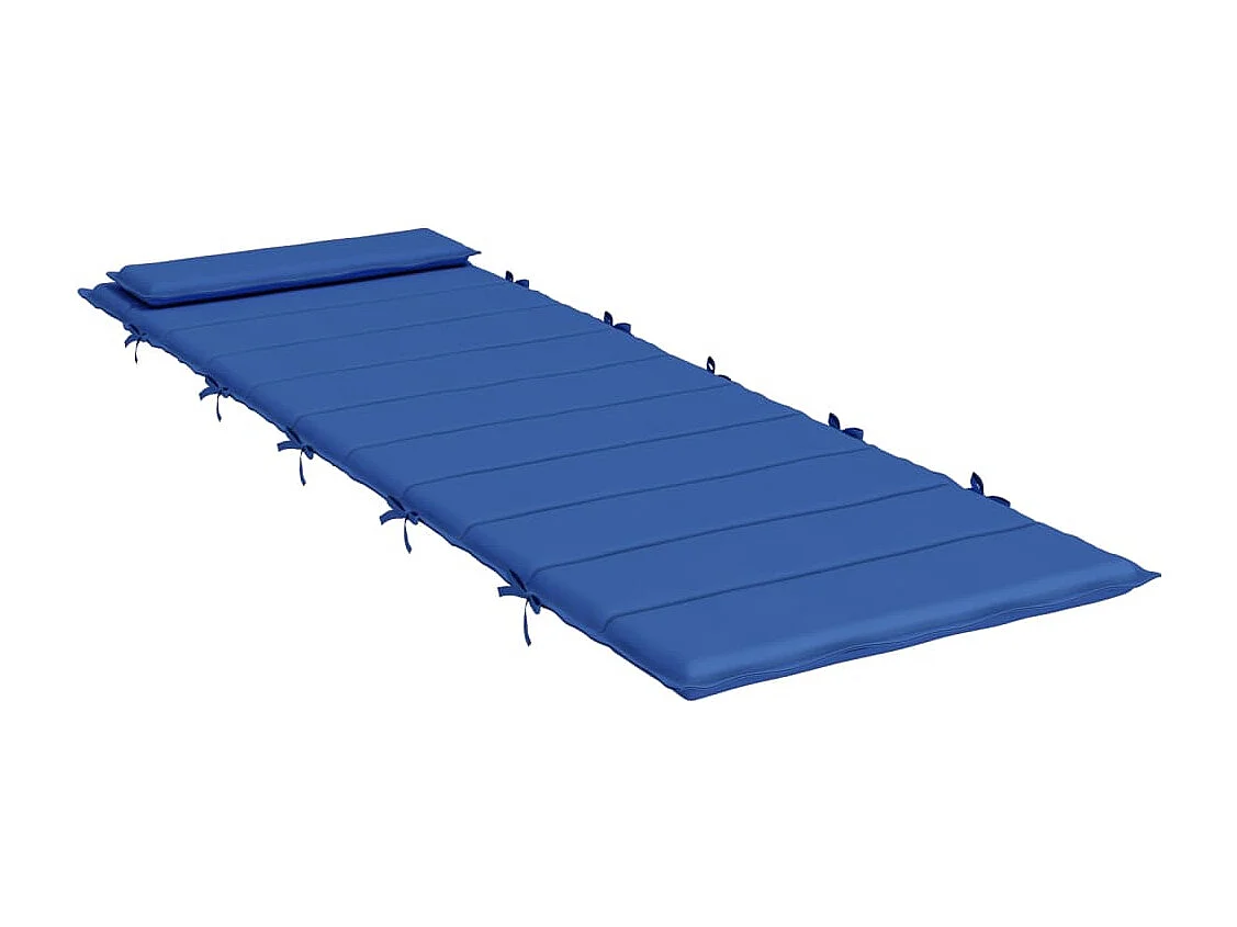 Coussin de chaise longue bleu royal 180x60x3 cm tissu oxford