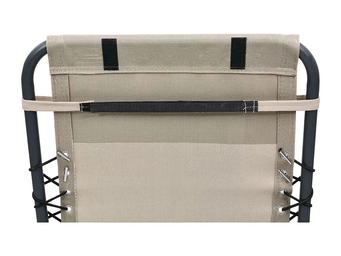 Reposacabezas de silla de jardín textilene crema 40x7,5x15 cm