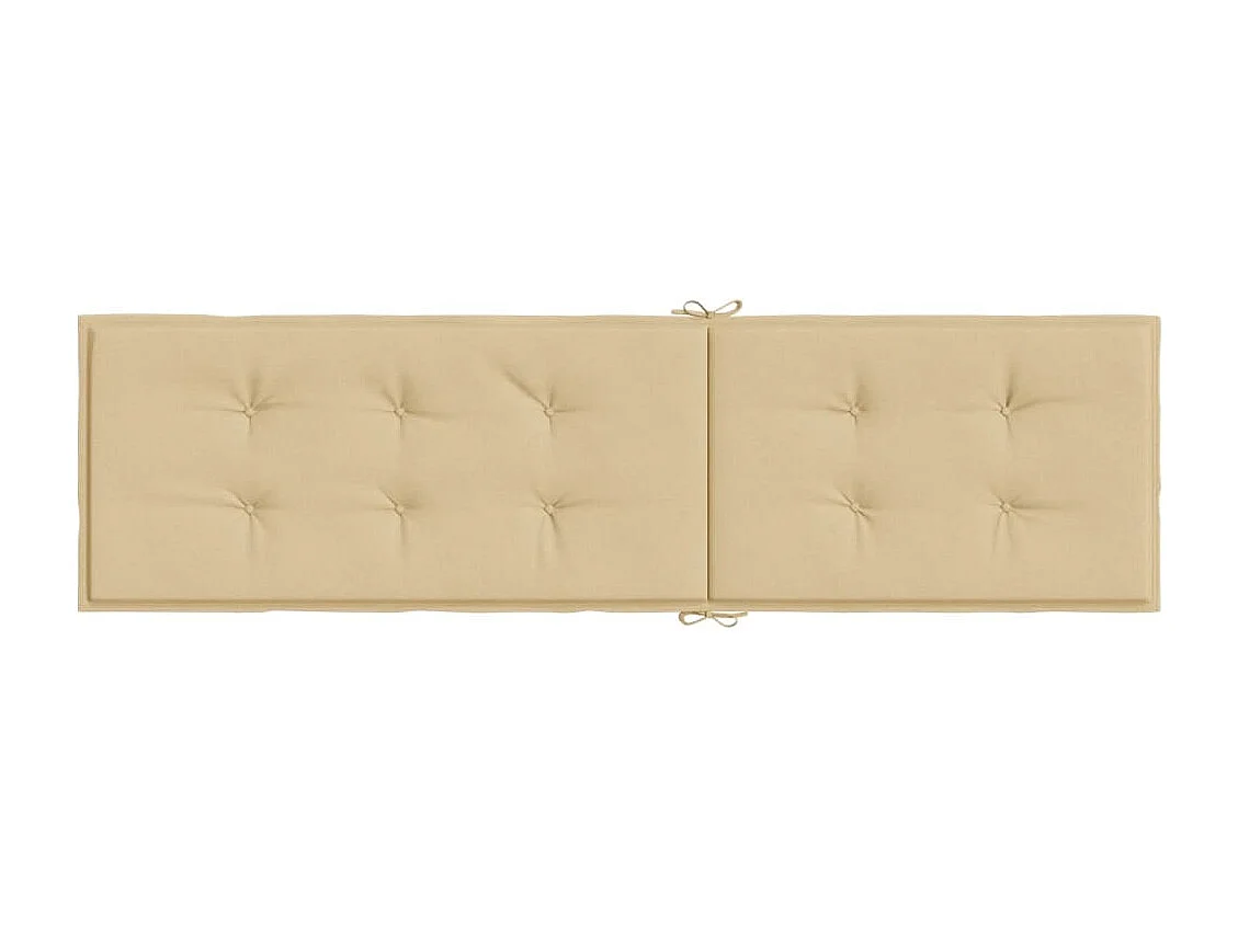 Terrasstoelkussen (75+105) x 50 x 4 cm stof gemêleerd beige