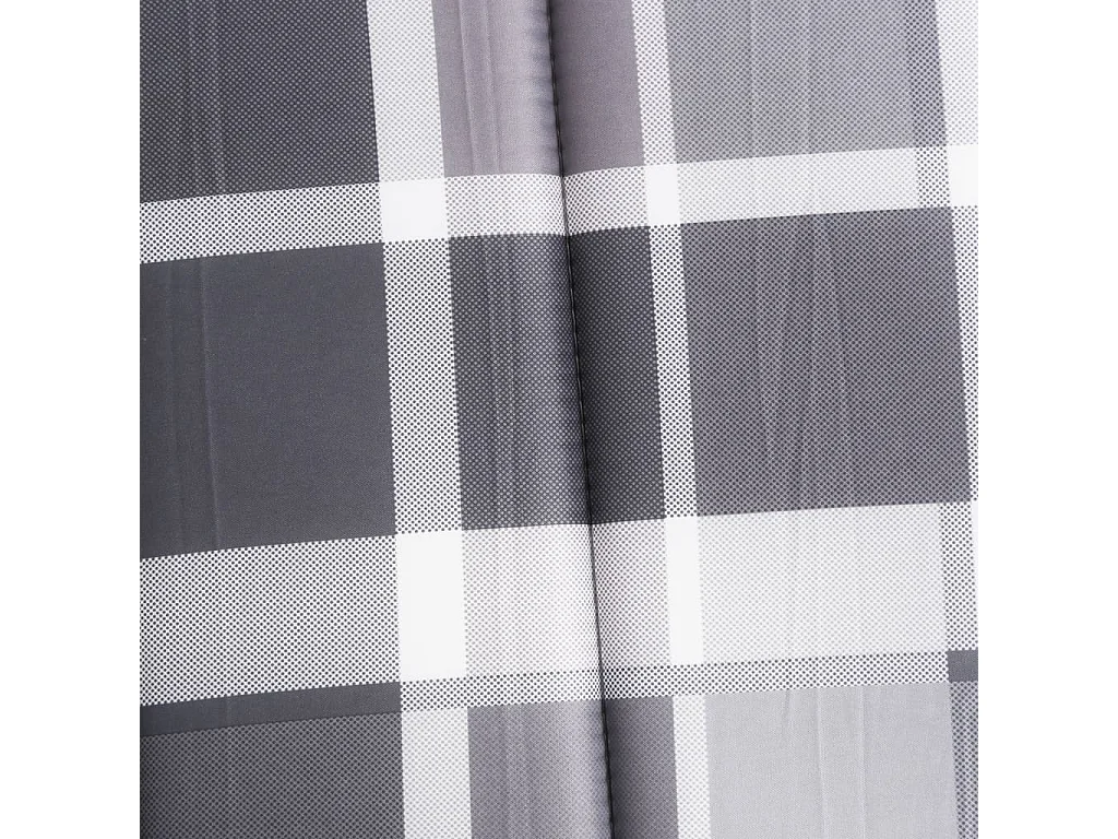 Coussin de chaise longue motif à carreaux gris 200x60x3 cm
