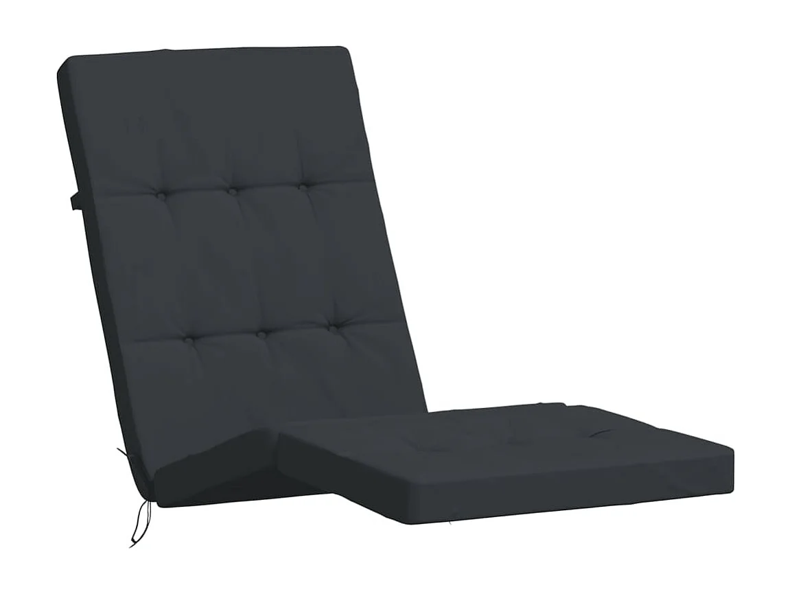 Cojines para tumbona 2 unidades tela Oxford negro