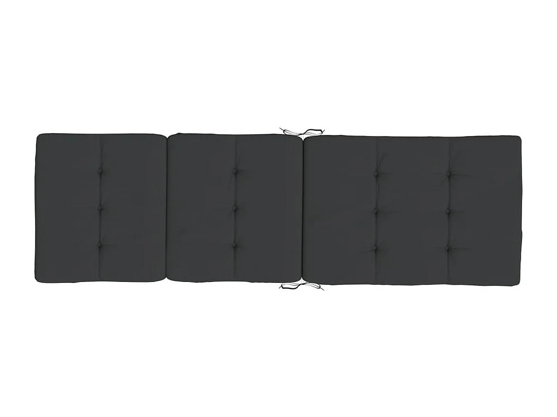 Cojines para tumbona 2 unidades tela Oxford negro