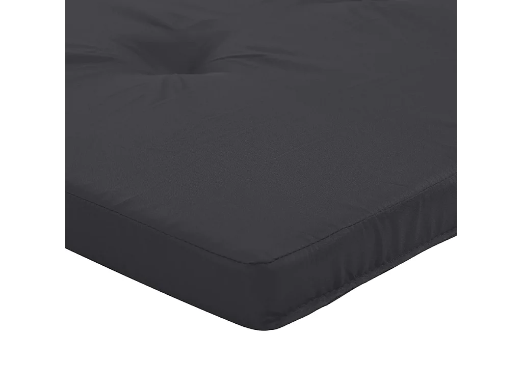 Coussins de chaise longue lot de 2 noir tissu oxford