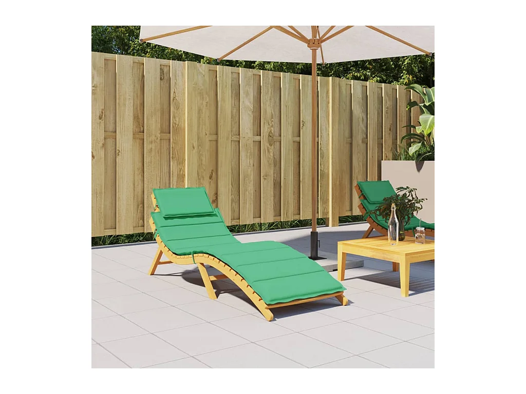 Coussin de chaise longue vert 186x58x3 cm tissu oxford