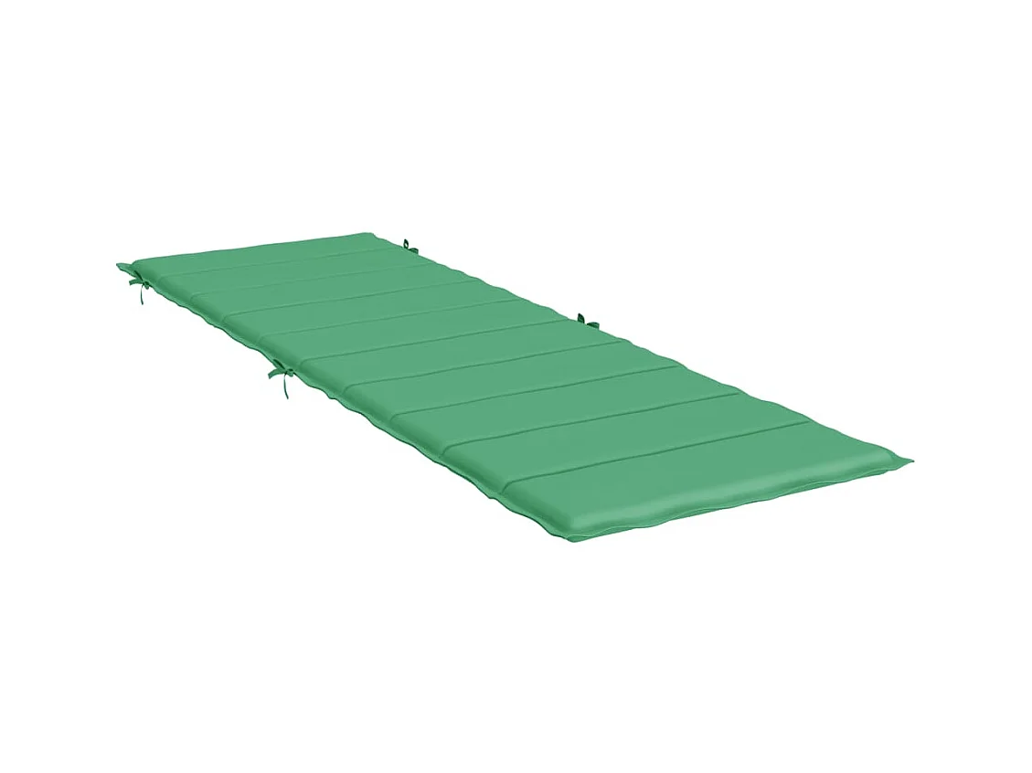 Cojín de tumbona de tela Oxford verde 186x58x3 cm