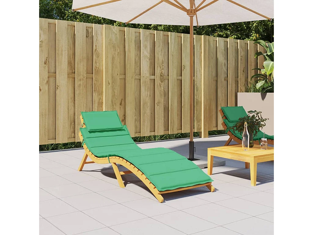 Coussin de chaise longue vert 186x58x3 cm tissu oxford