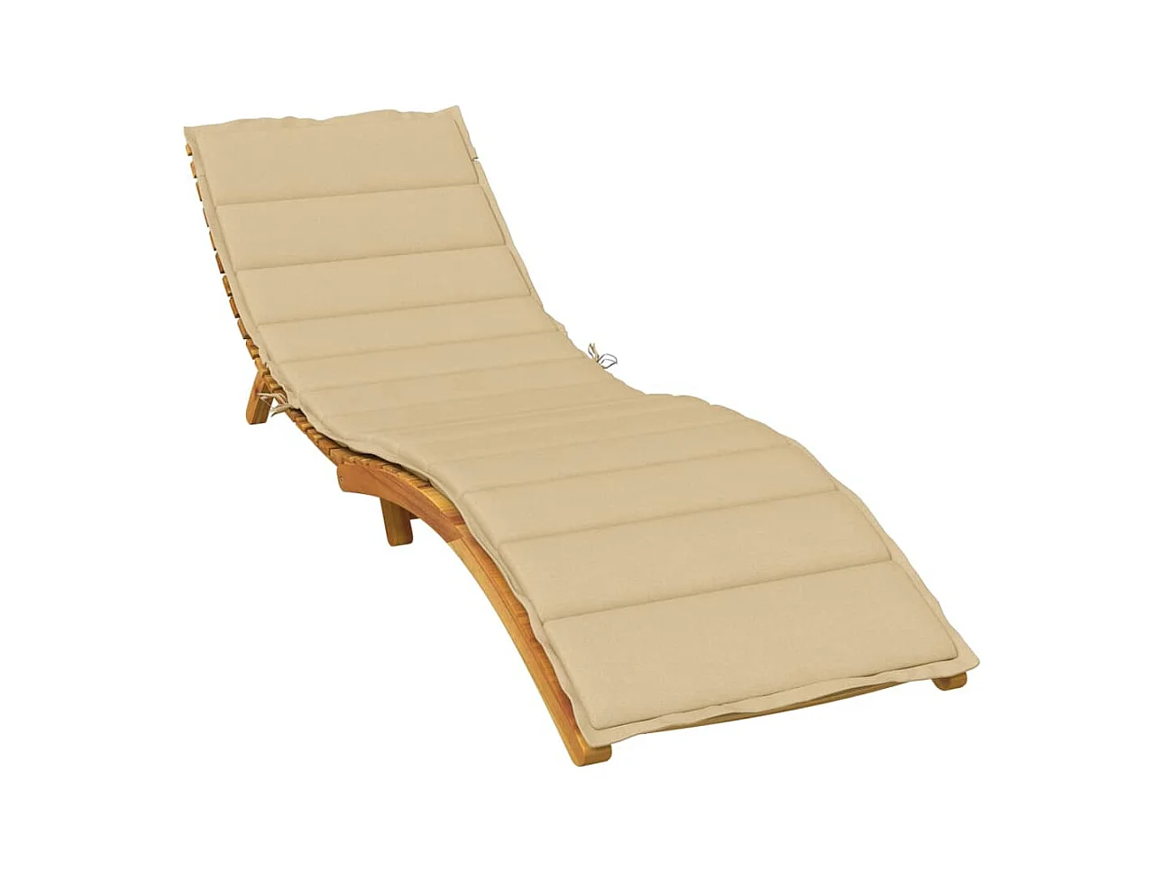 Ligbedkussen 200x50x4 cm stof gemêleerd beige