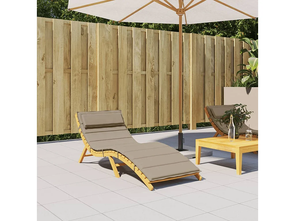 Almofadão para espreguiçadeira tecido oxford cinzento-acastanhado