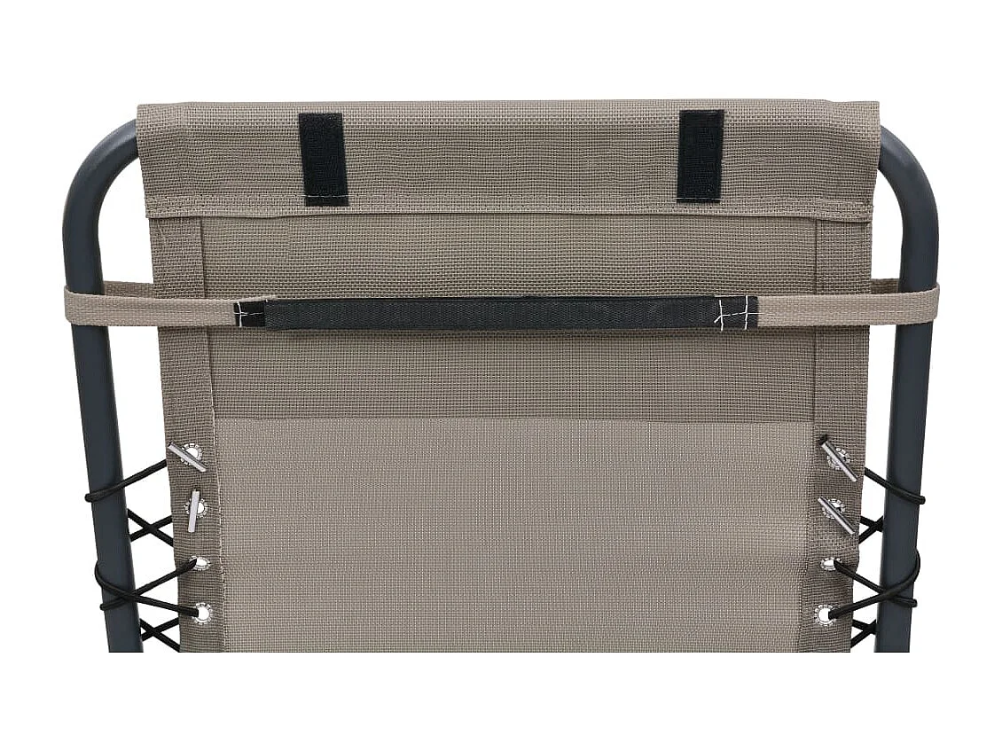 Reposacabezas de silla jardín textilene gris taupe 40x7,5x15 cm