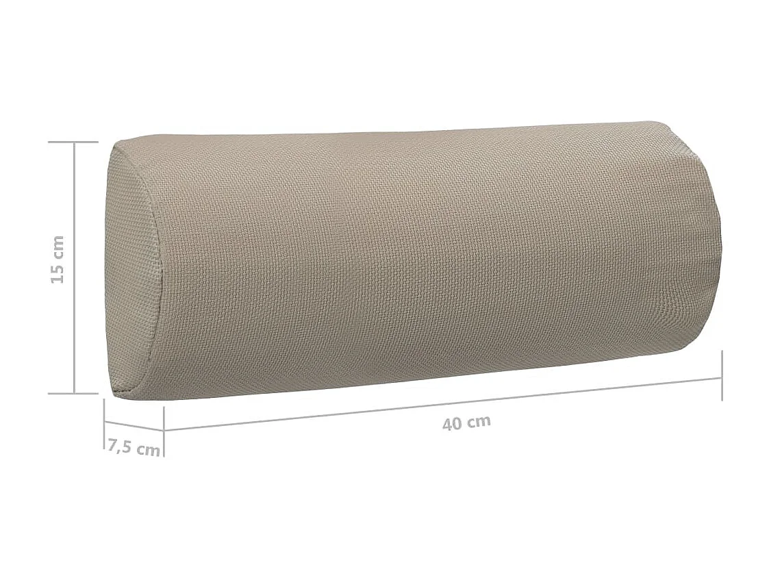 Reposacabezas de silla jardín textilene gris taupe 40x7,5x15 cm