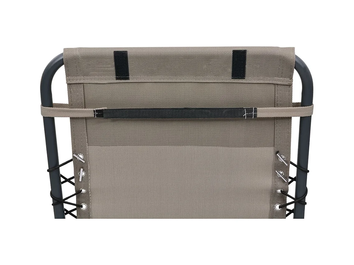 Encosto cabeça cadeira 40x7,5x15 cm textilene cinza-acastanhado