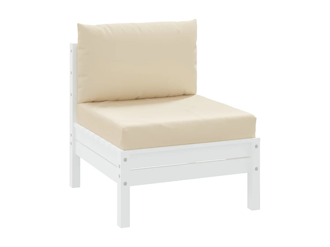 Almofadões para paletes 2 peças tecido oxford bege