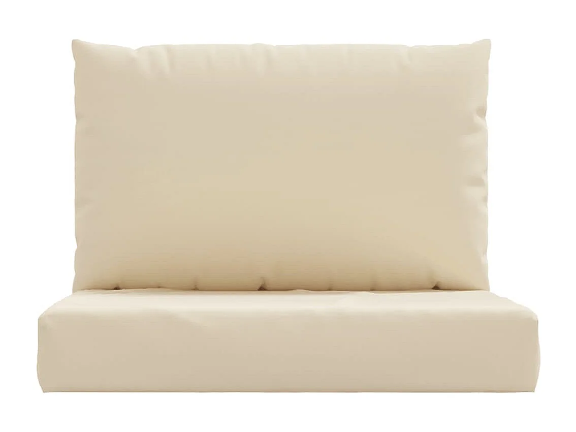 Almofadões para paletes 2 peças tecido oxford bege