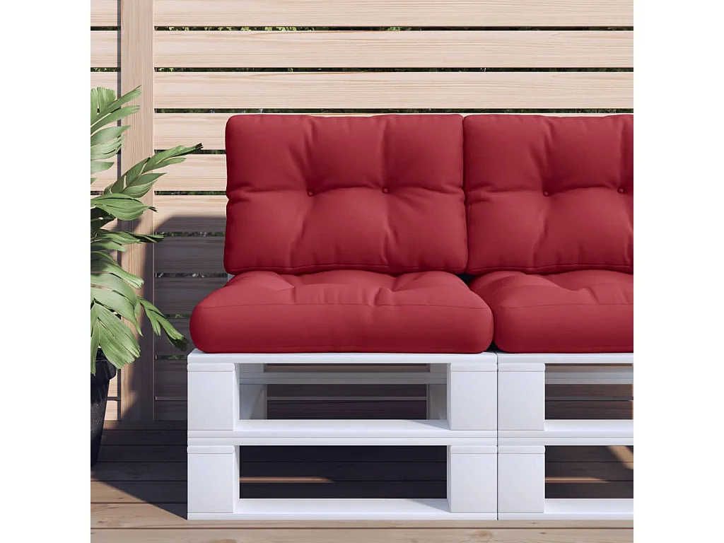 Almofadão para paletes 50x40x12 cm tecido vermelho tinto