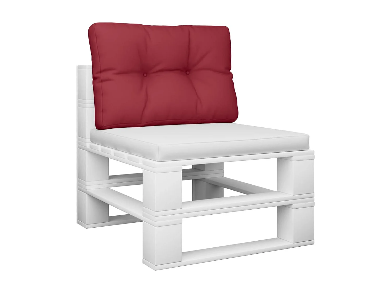 Almofadão para paletes 50x40x12 cm tecido vermelho tinto