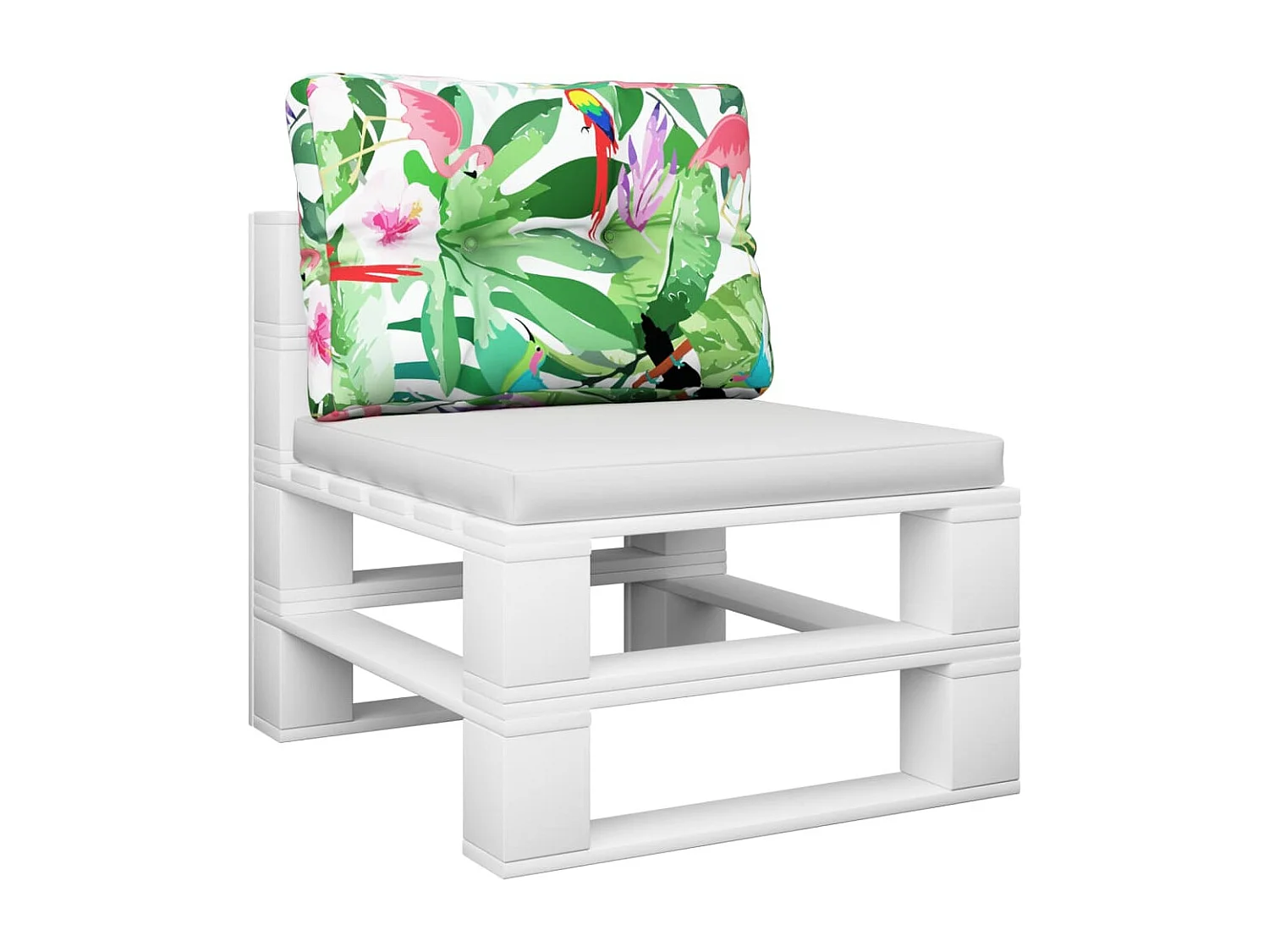 Coussin de palette multicolore 50x40x12 cm tissu