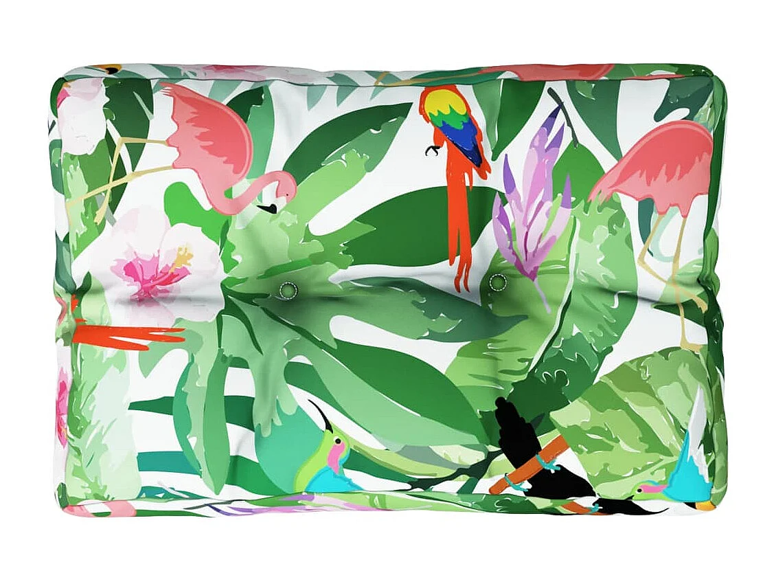 Coussin de palette multicolore 50x40x12 cm tissu