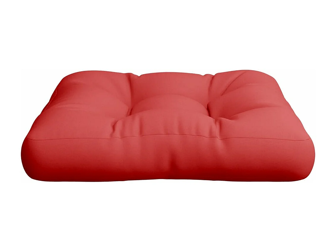Coussin de palette rouge 58x58x10 cm tissu