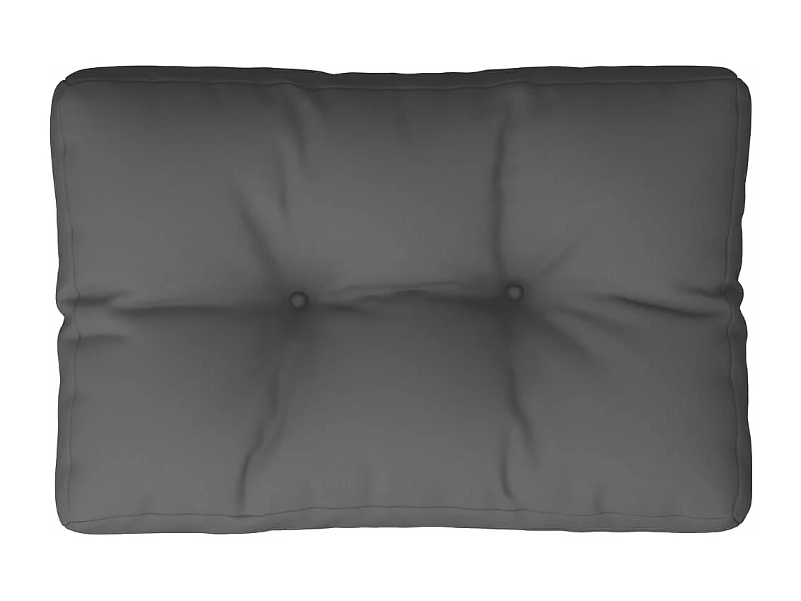 Coussin de palette anthracite 60x40x12 cm tissu
