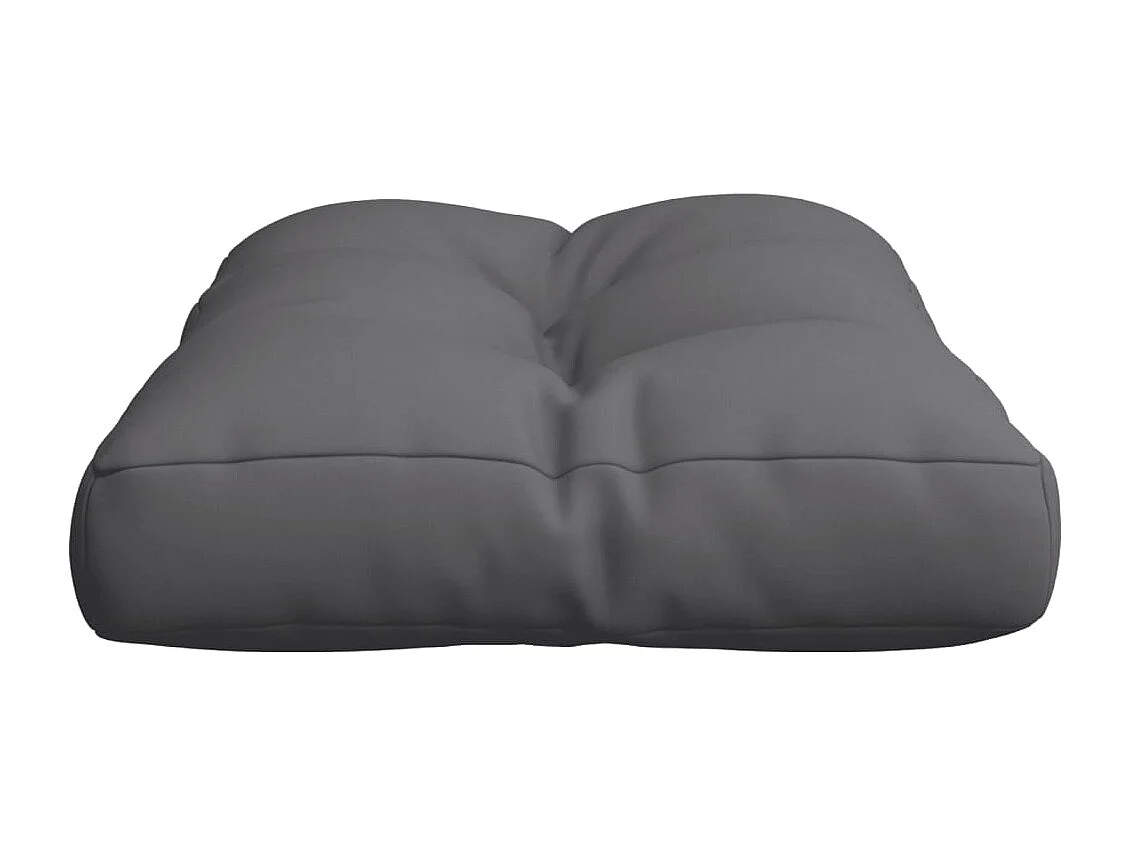 Coussin de palette anthracite 60x40x12 cm tissu