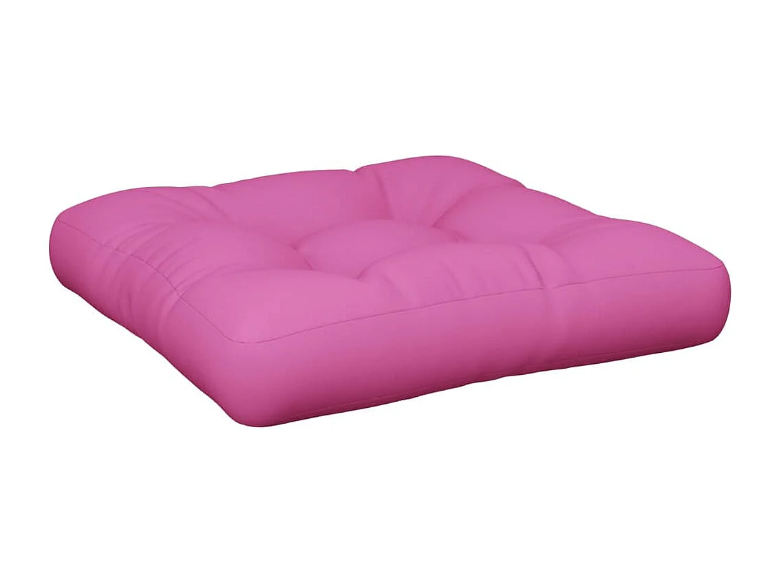 Coussin de palette rose 60x60x12 cm tissu