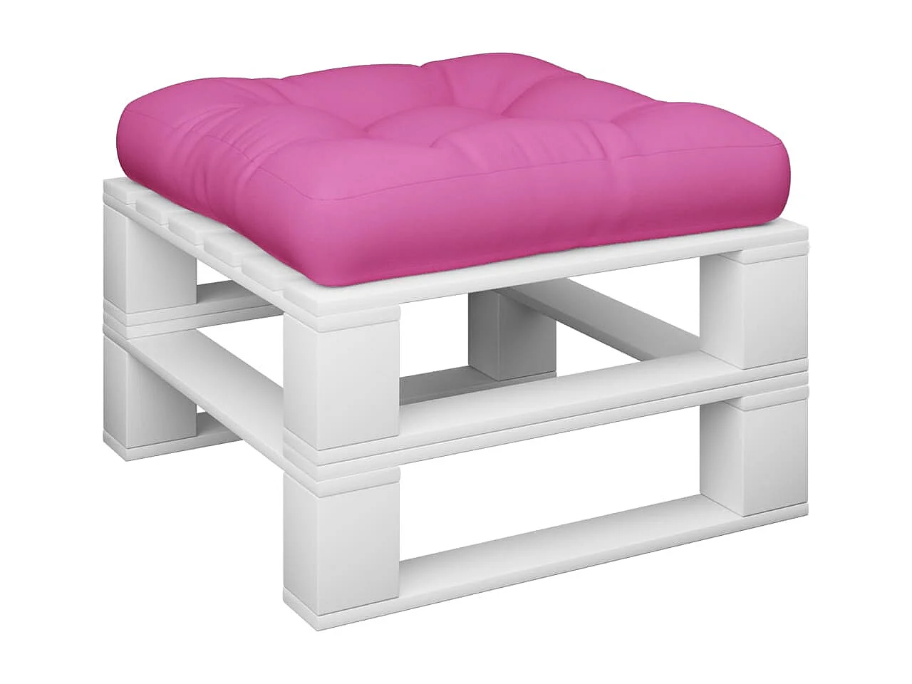 Coussin de palette rose 60x60x12 cm tissu