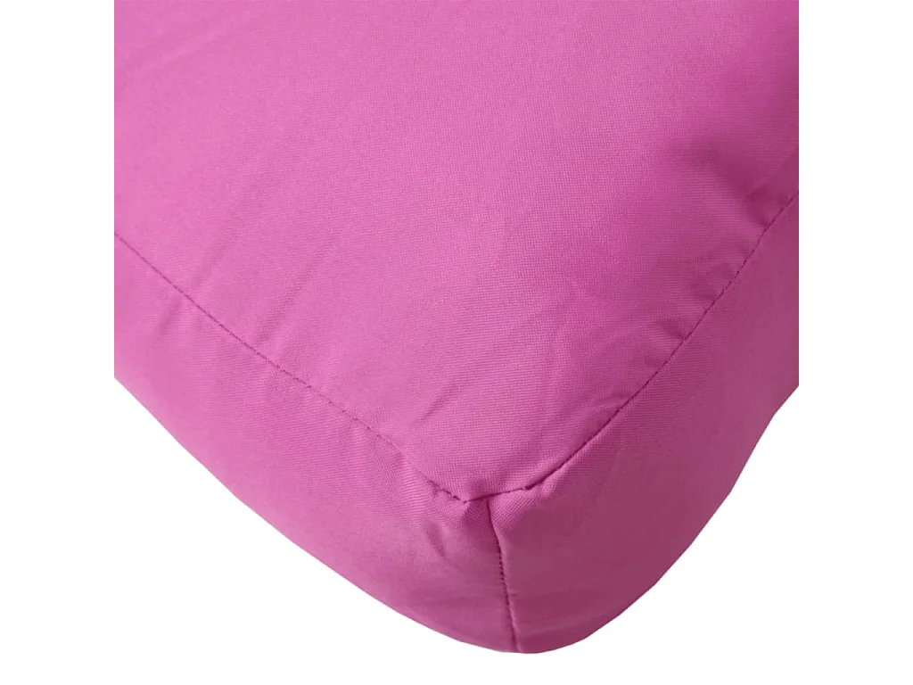 Coussin de palette rose 60x60x12 cm tissu