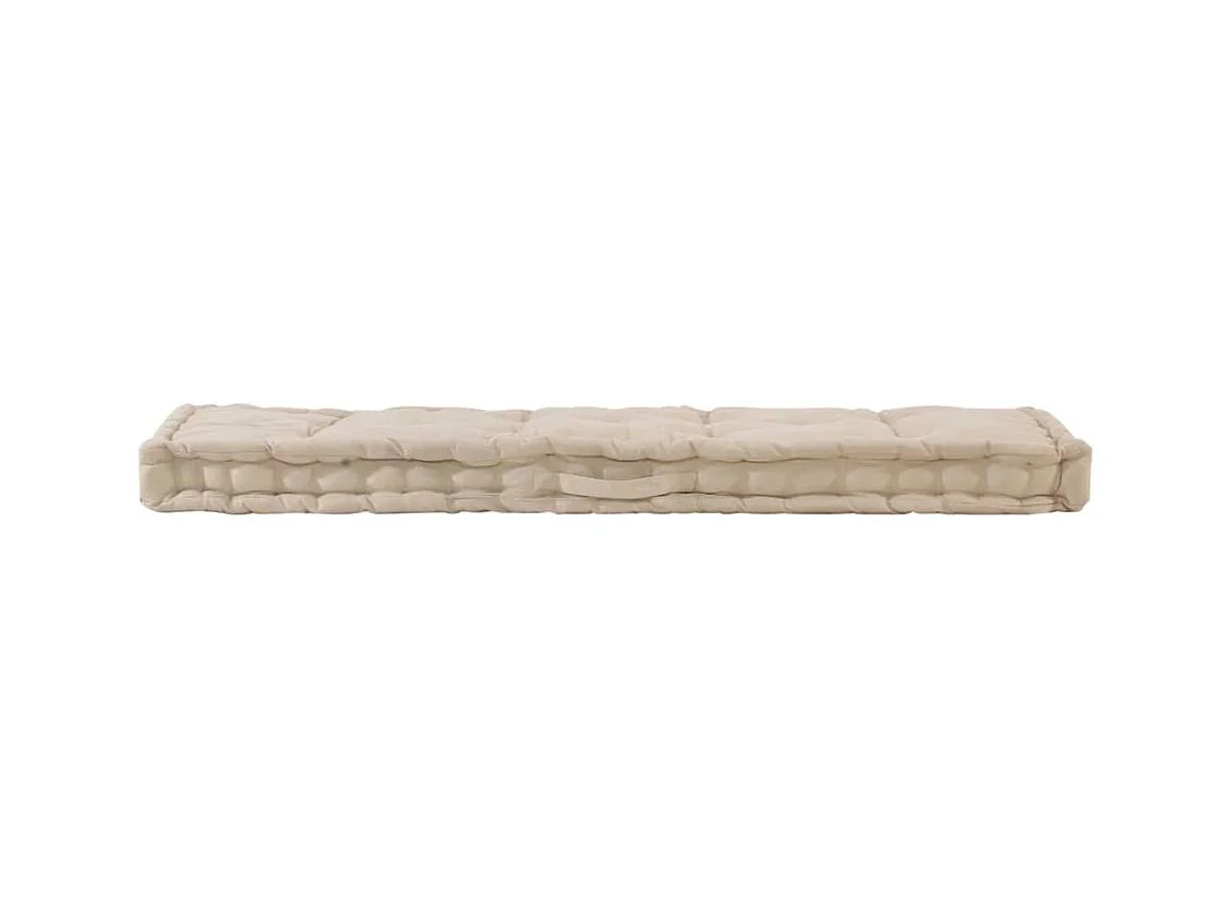 Coussins de plancher de palette 2 pièces Coton Beige