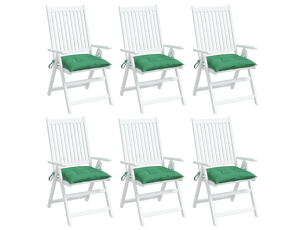 Cojines para palets 6 unidades tela Oxford verde 50x50x7 cm