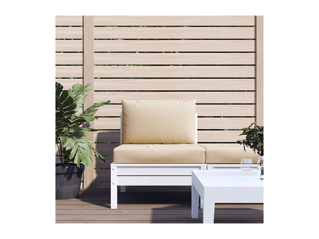 Coussins de palette 2 pièces beige tissu oxford