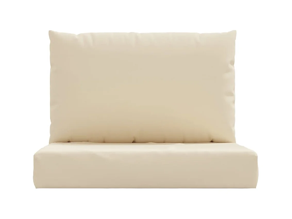 Cojines para palets 2 unidades tela Oxford beige