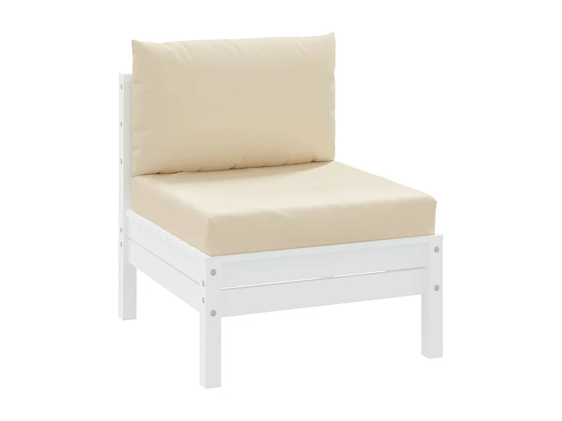 Coussins de palette 2 pièces beige tissu oxford