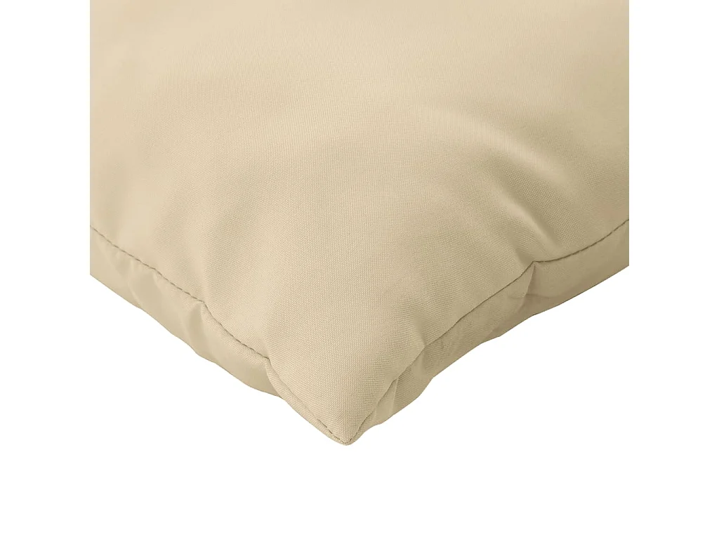 Coussins de palette 2 pièces beige tissu oxford