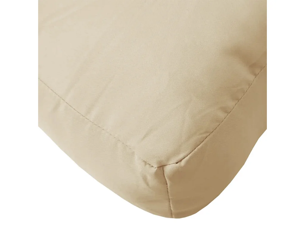 Coussins de palette 2 pièces beige tissu oxford