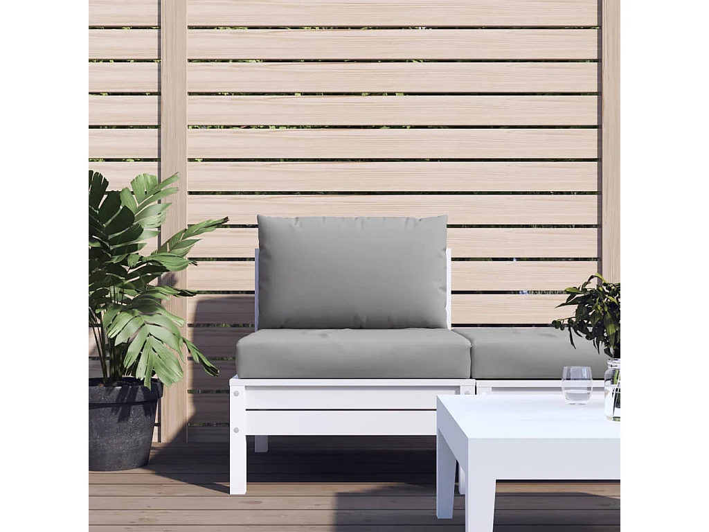 Coussins de palette lot de 2 gris tissu oxford