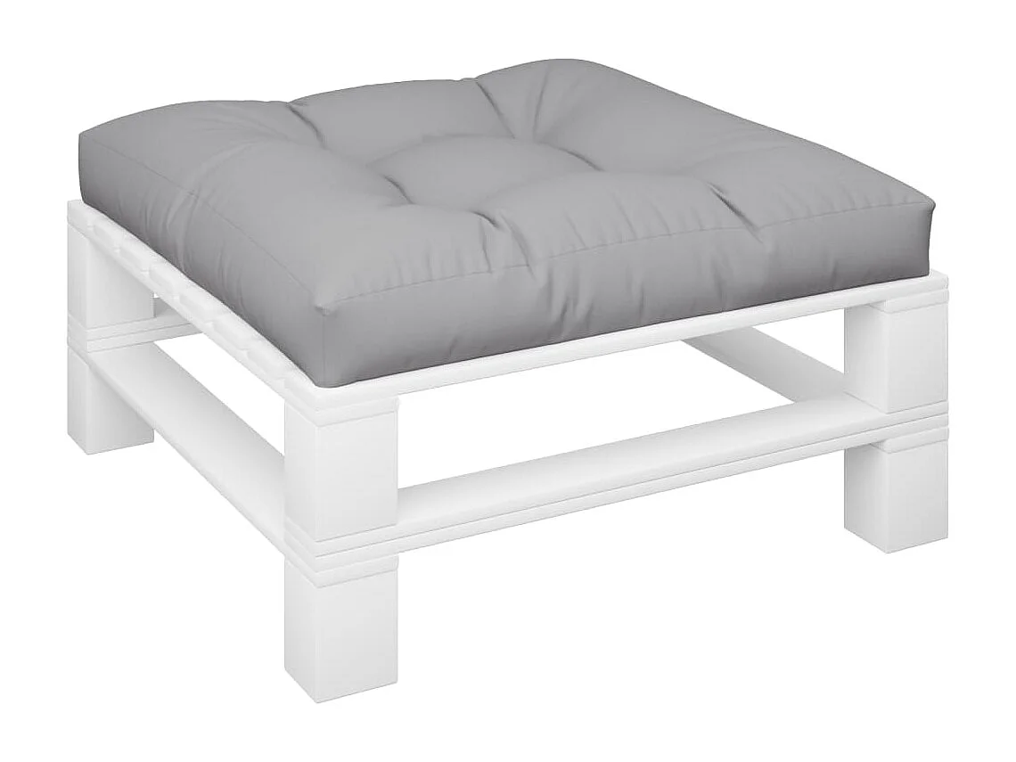 Palletkussen 70x70x12 cm stof grijs