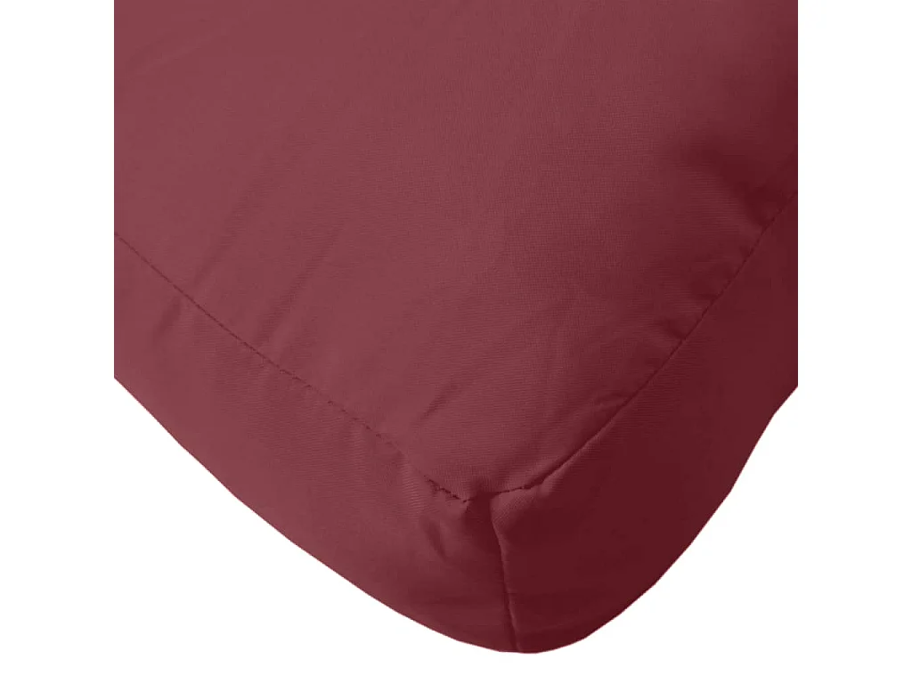 Coussin de palette rouge bordeaux mélangé 60x60x10 cm tissu