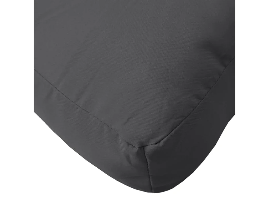 Coussin de palette anthracite mélangé 60x60x10 cm tissu