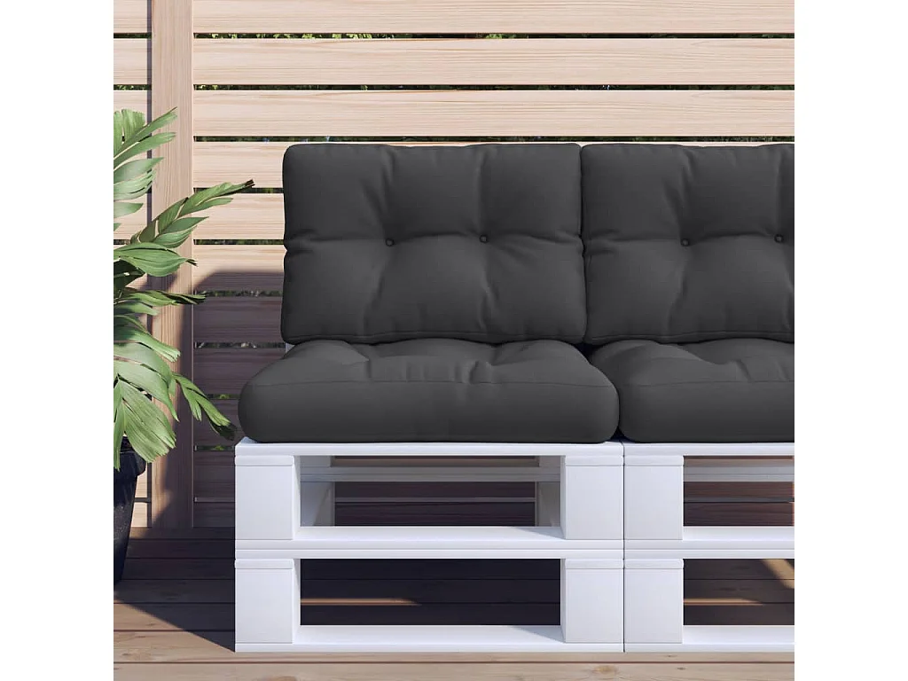 Almofadão paletes 60x40x12 cm tecido preto